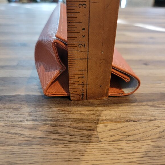 TORY BURCH Orange w Gold Logo GLASSES CASE & Cloth Glasses Cover - Picture 13 of 13